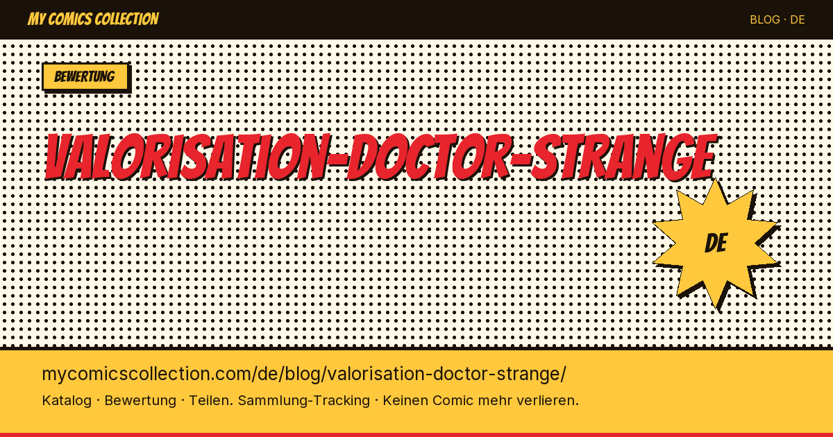 Wertermittlung Doctor Strange — Artikelillustration
