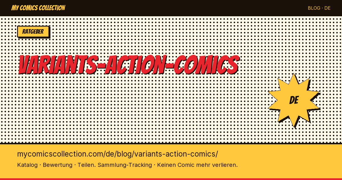 Varianten von Action Comics — Artikelillustration