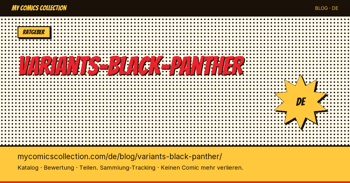 Variant-Cover von Black Panther — Artikelillustration