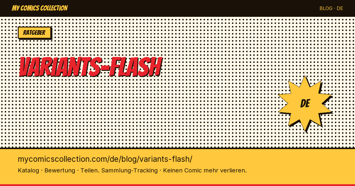 Flash-Variant-Cover: Sammlerguide — Artikelillustration