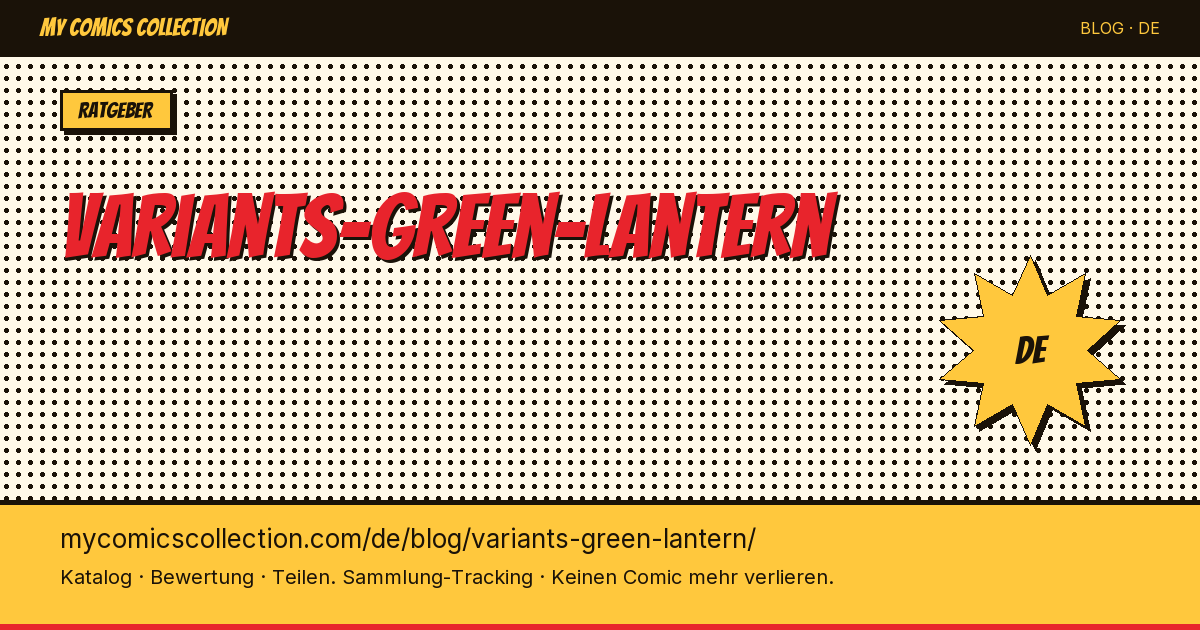 Green Lantern Variant-Cover — Artikelillustration