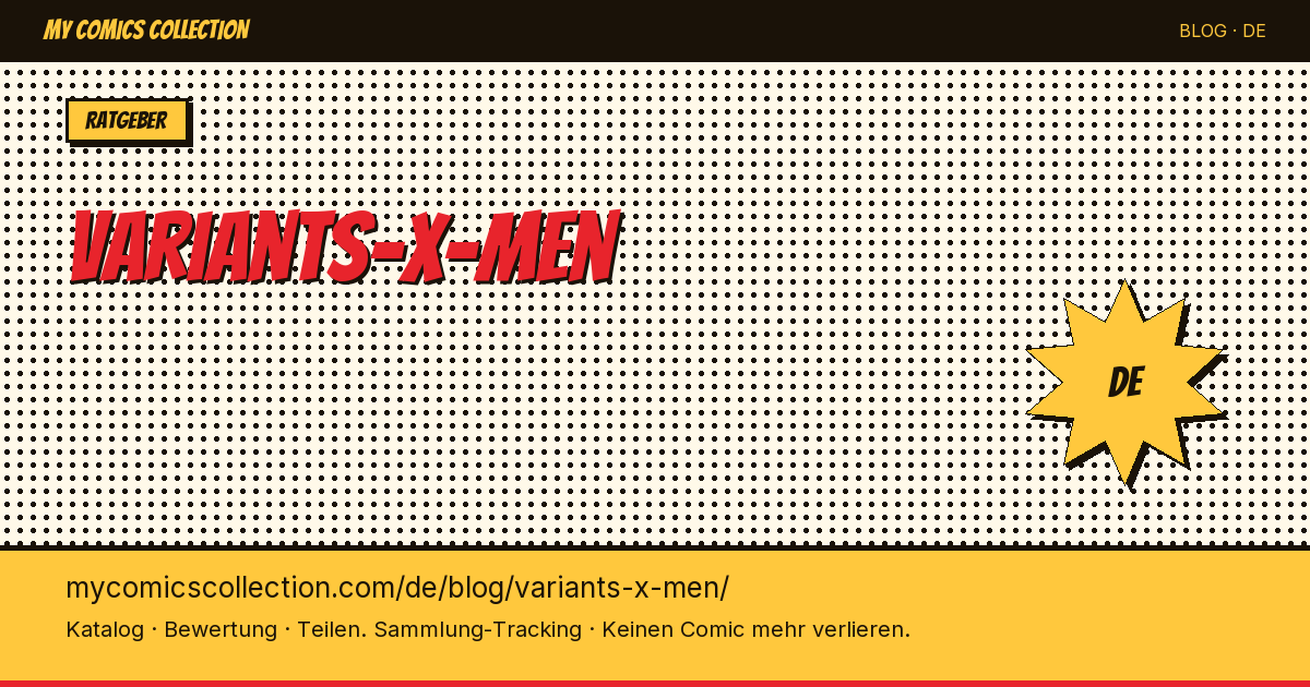 Variantcover der X-Men-Comics — Artikelillustration