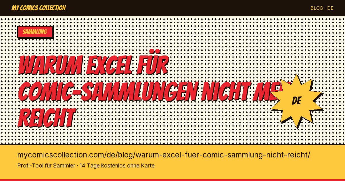 Warum Excel für deine Comic-Sammlung nicht mehr reicht — Artikel-Illustration