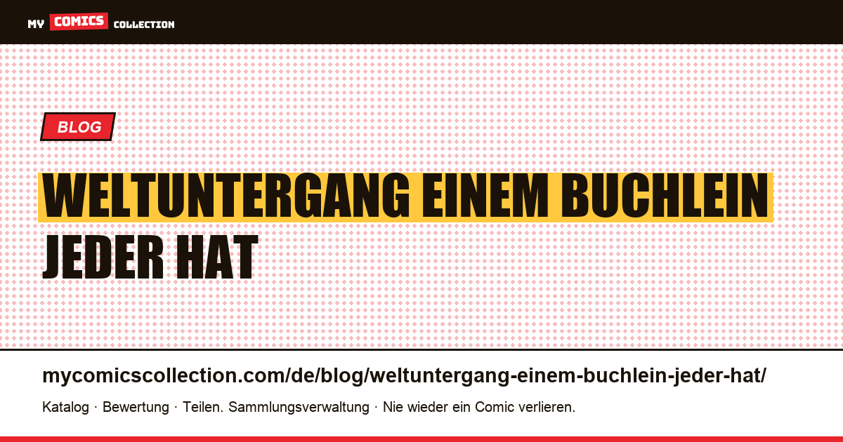 Weltuntergang: Auf einem Büchlein, das jeder hat, scheidet nur noch der verifizierte Stand aus — Artikelillustration