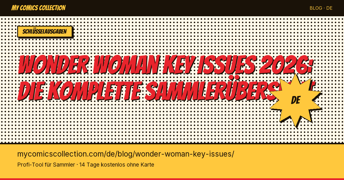Wonder Woman Key Issues 2026: Die 10 unverzichtbaren Hefte für Sammler — Artikel-Illustration