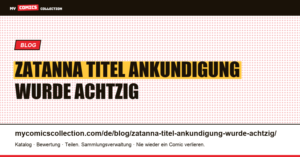 Zatanna: Der Titel der Ankündigung wurde auf achtzig Zeichen gekürzt — Artikelillustration