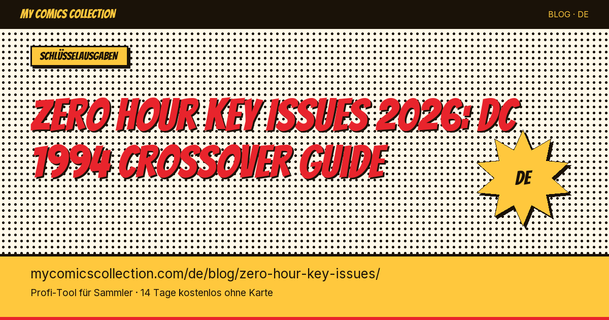 Zero Hour DC (1994) Key Issues: das Crossover zum Sammeln — Artikel-Illustration