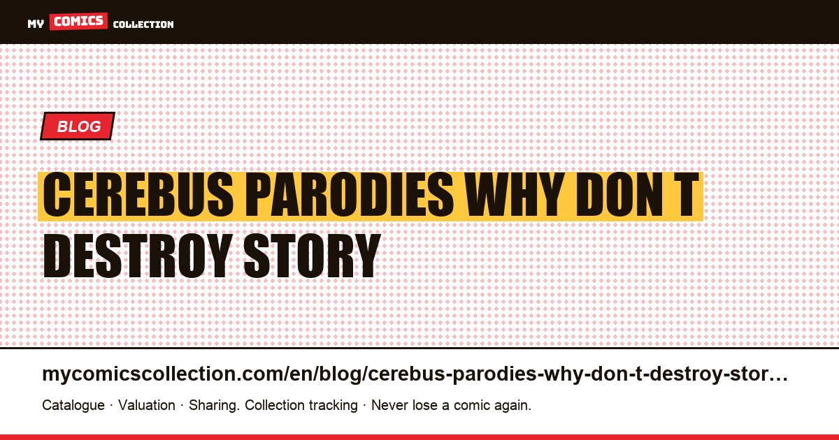 Cerebus parodies: why they don't destroy the story — article illustration