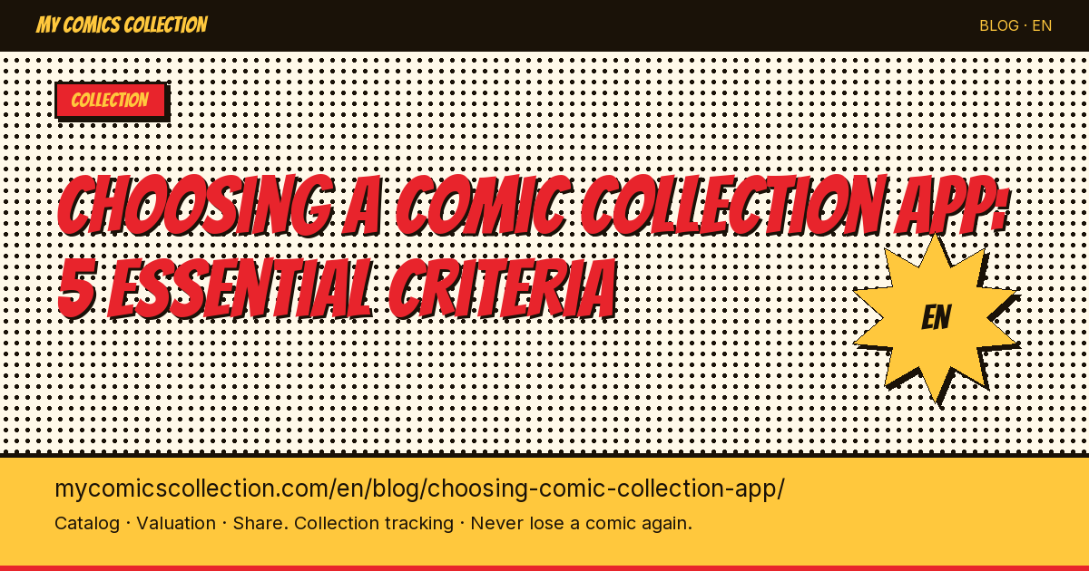 How to Choose Your Comic Collection Management App — article illustration