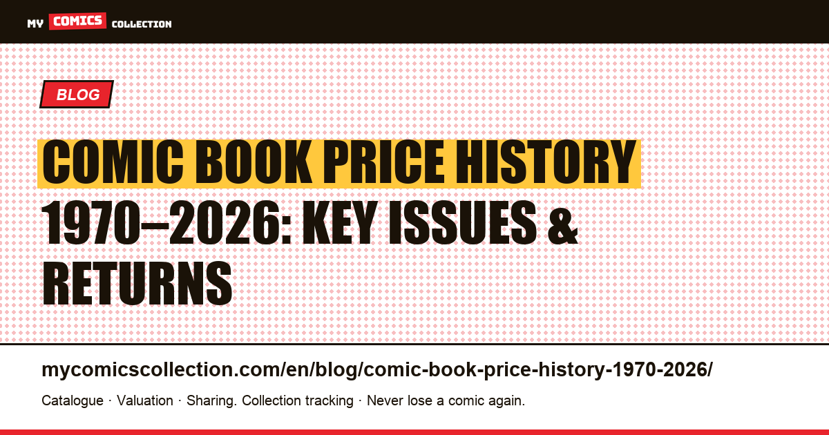 Comic Book Price History 1970-2026: Key Issues, Cycles, and Real Returns, article illustration