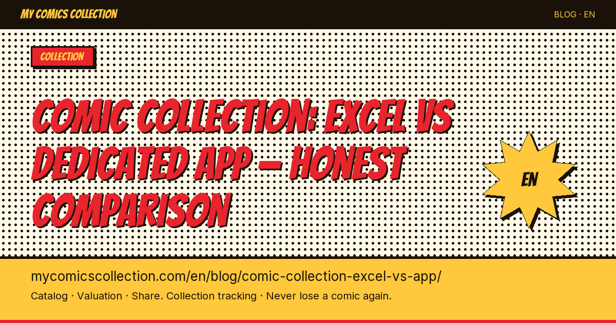 Comics collection: Excel vs dedicated application — the honest comparison — article illustration