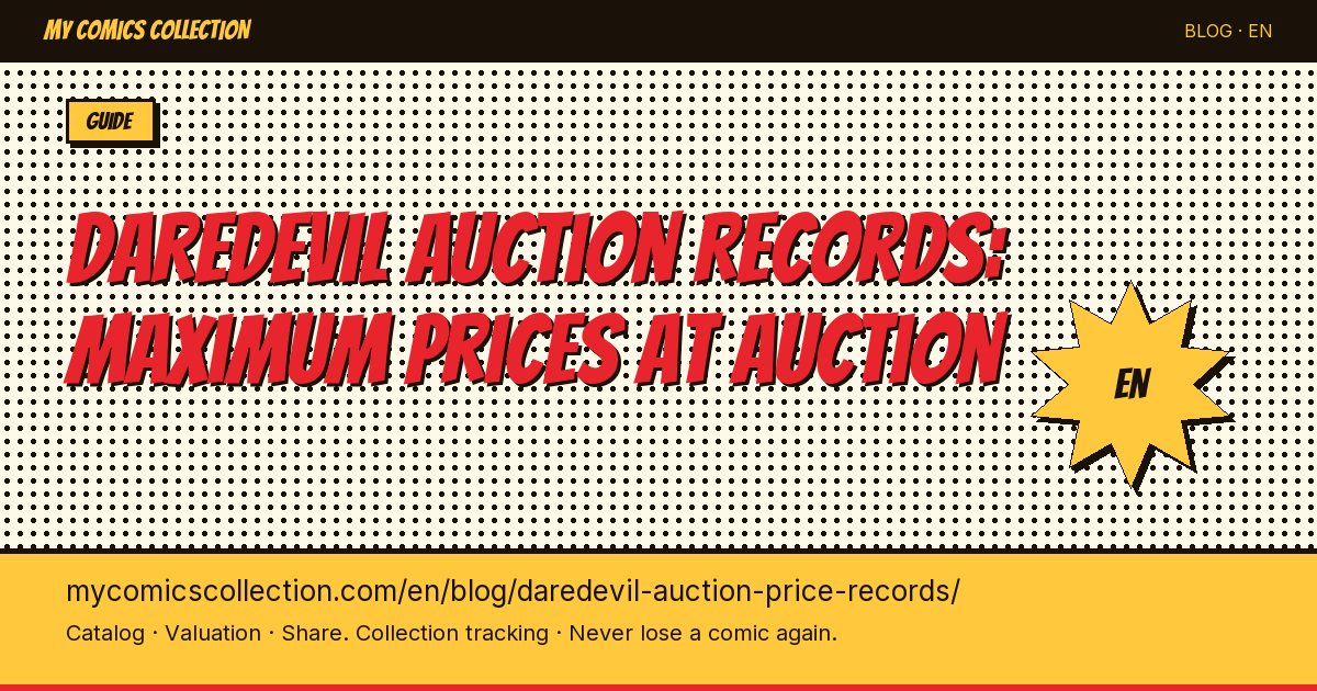 Daredevil Comics Auction Records: Top Sales, Prices by Grade, and Market Trends — article illustration