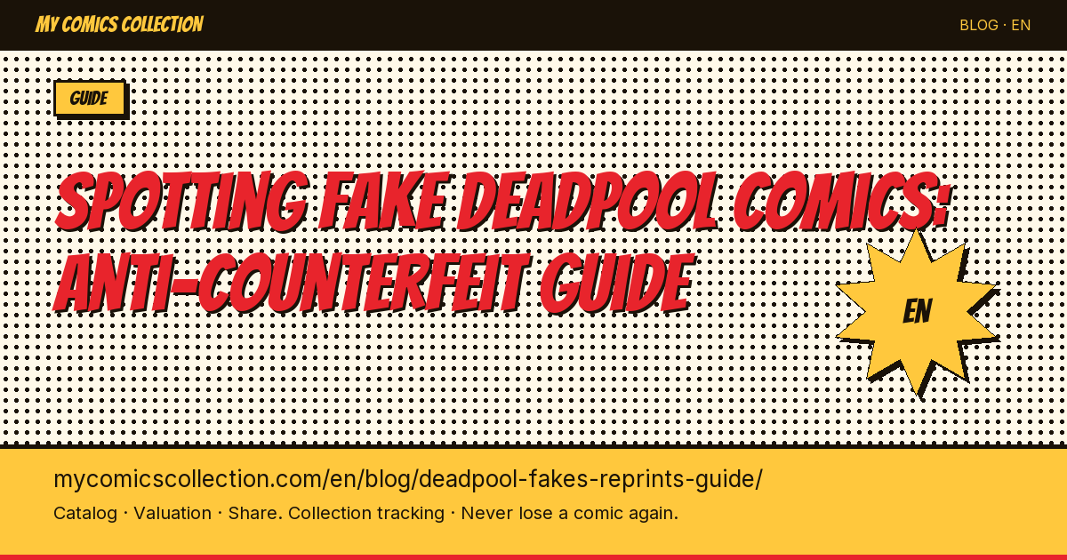 How to Identify Fake Deadpool Comics and Official Reprints — article illustration