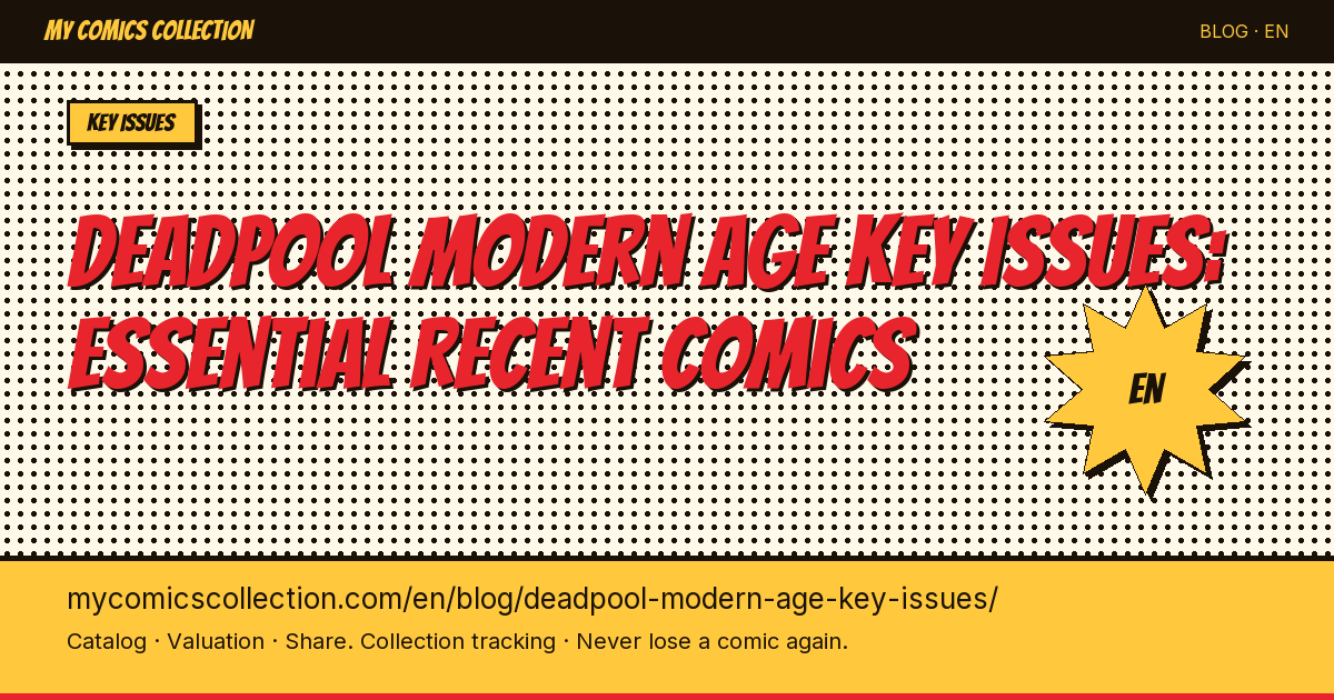 Modern Deadpool Key Issues (2012–2026): The Complete Collector's Guide — article illustration