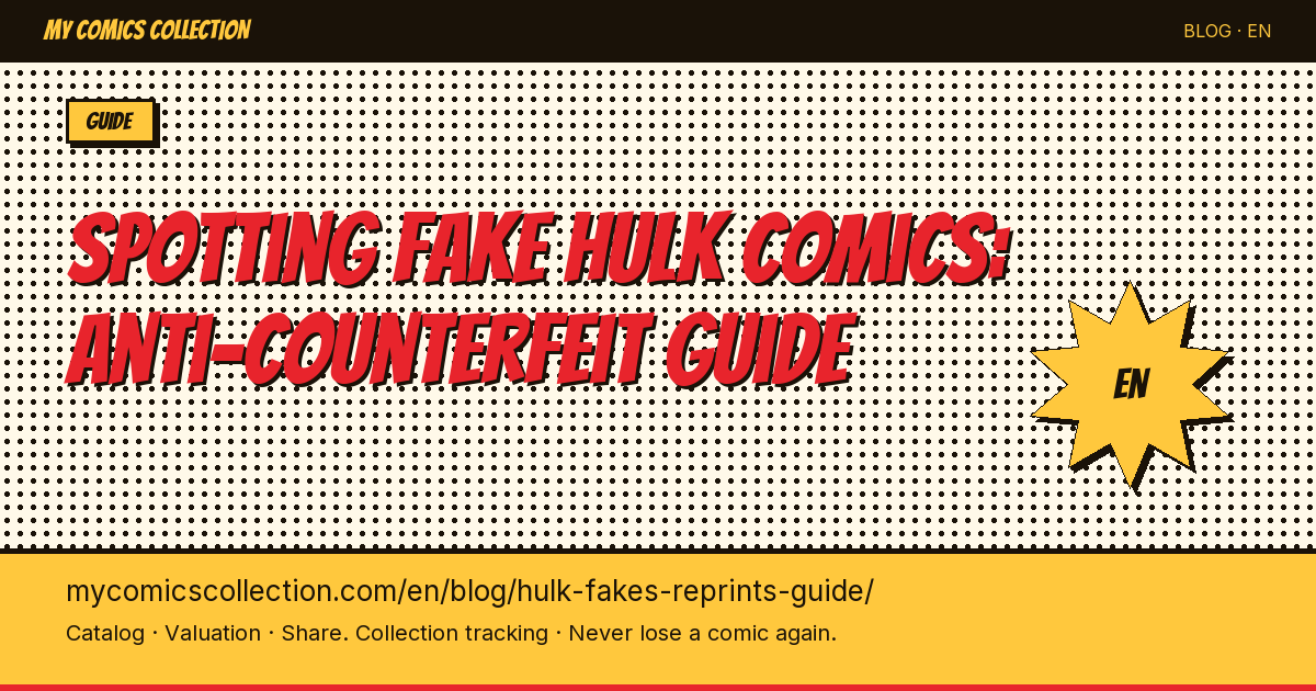 Fake & Counterfeit Hulk Comics: Complete Authentication Guide (#181, #1, #271) — article illustration