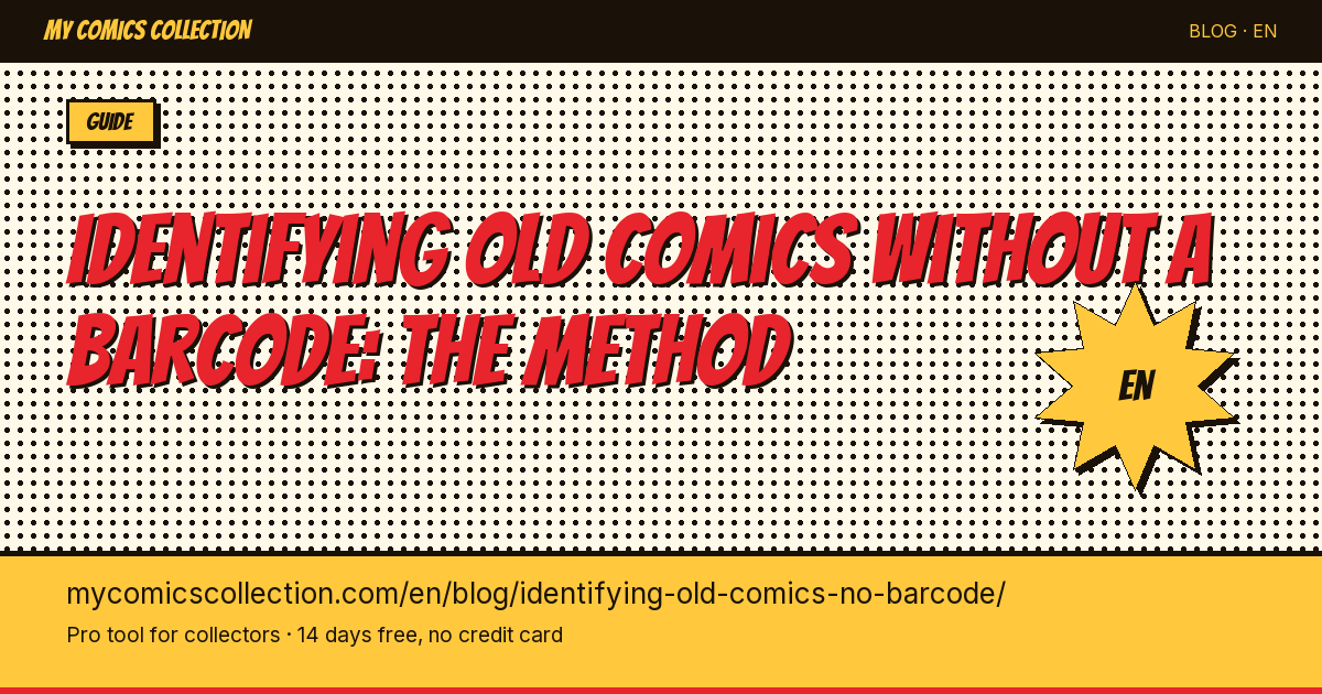 How to identify an old comic without a barcode — article illustration
