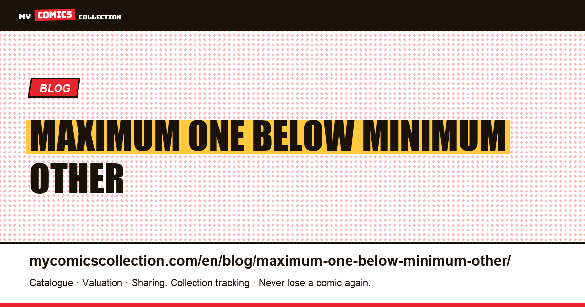 The maximum of one is below the minimum of the other — article illustration