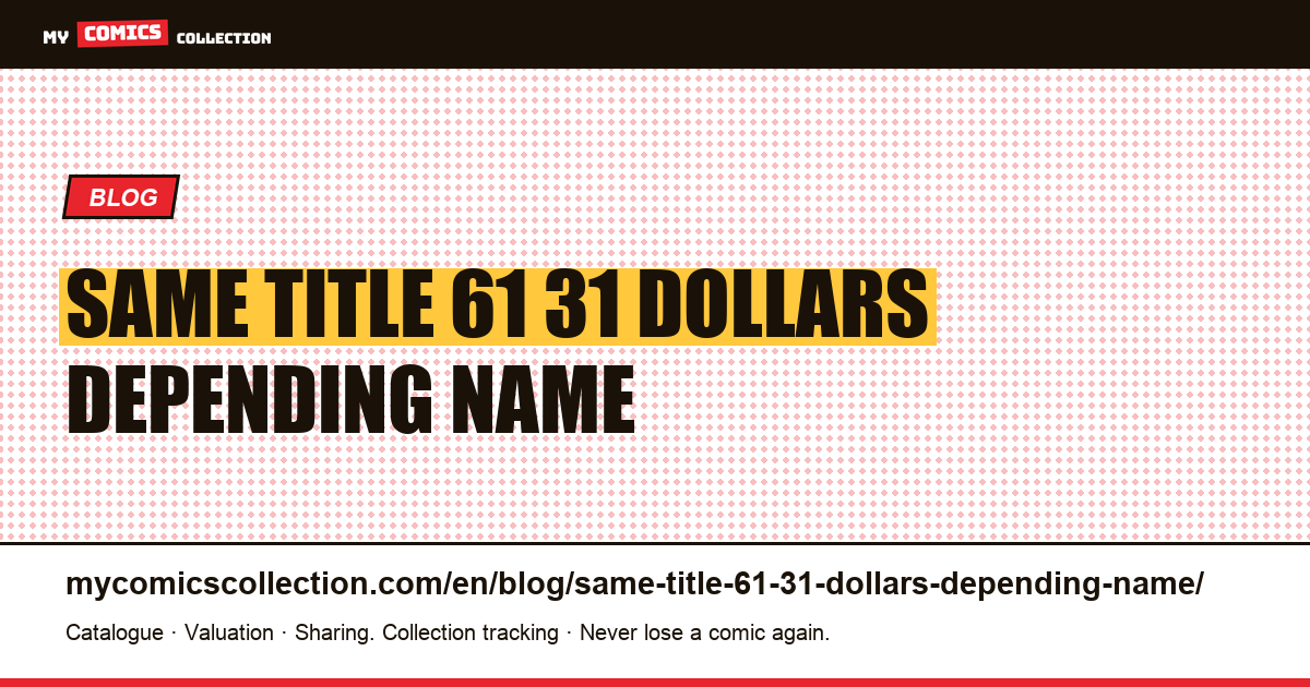 The same title at 61 or 31 dollars depending on the name you are looking for — article illustration