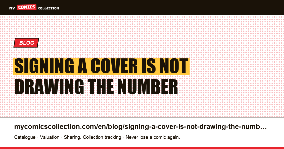 Signing a cover is not drawing the number — article illustration