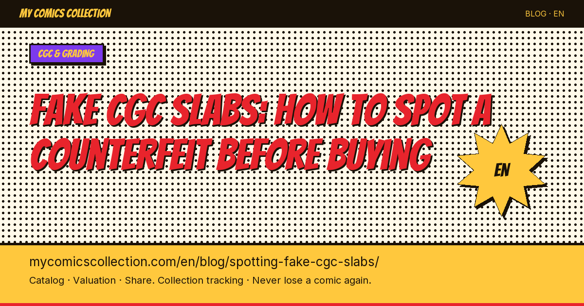 Spotting Fake CGC Slabs: The Complete Verification Checklist — article illustration