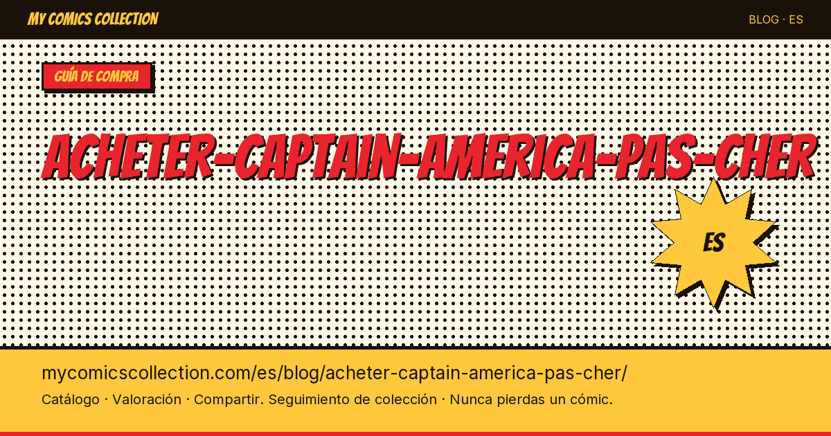 Comprar Captain America barato — ilustración del artículo