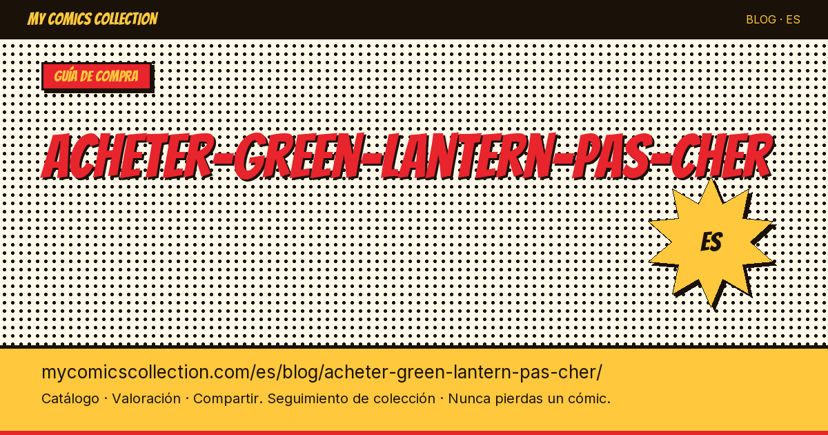 Comprar Green Lantern barato — ilustración del artículo