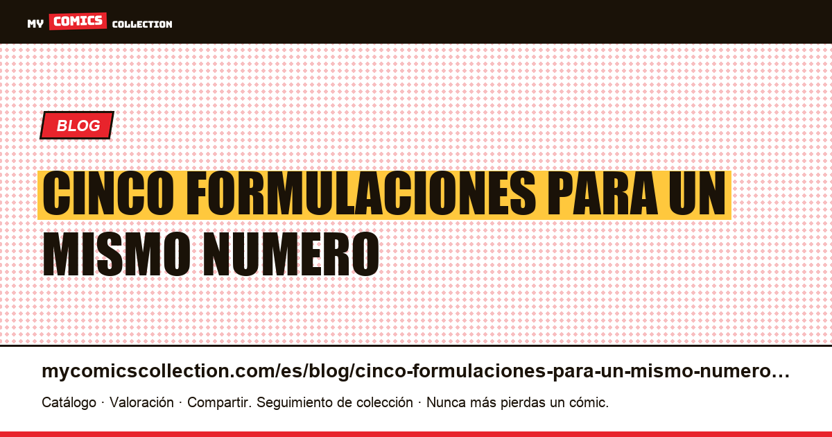 Cinco formulaciones para un mismo número — ilustración del artículo