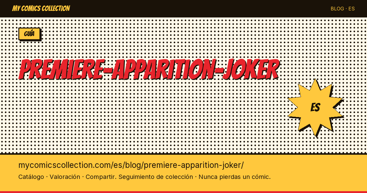 La primera aparición del Joker — ilustración del artículo