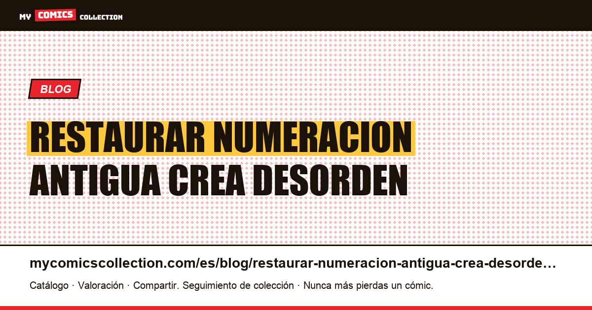 Restaurar la numeración antigua crea el desorden que pretende solucionar — ilustración del artículo