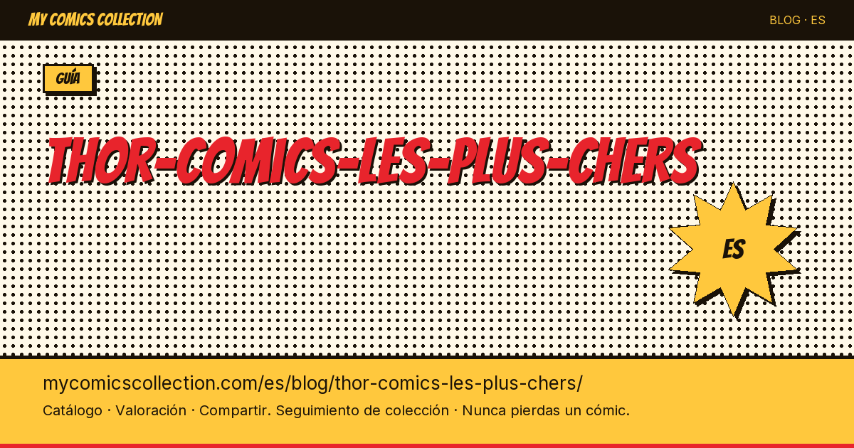 Los cómics de Thor más caros — ilustración del artículo