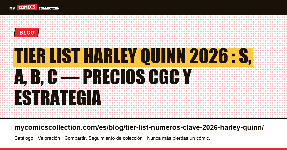 Tier list números clave Harley Quinn 2026, ilustración del artículo