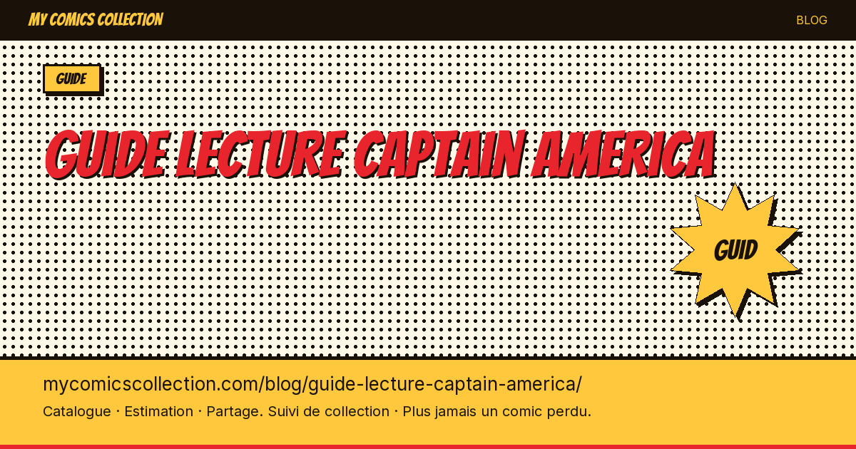 Guide de lecture Captain America — illustration article