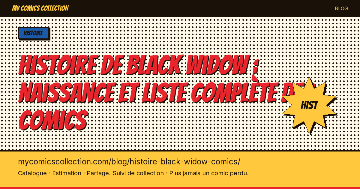 Histoire de Black Widow en comics — illustration article