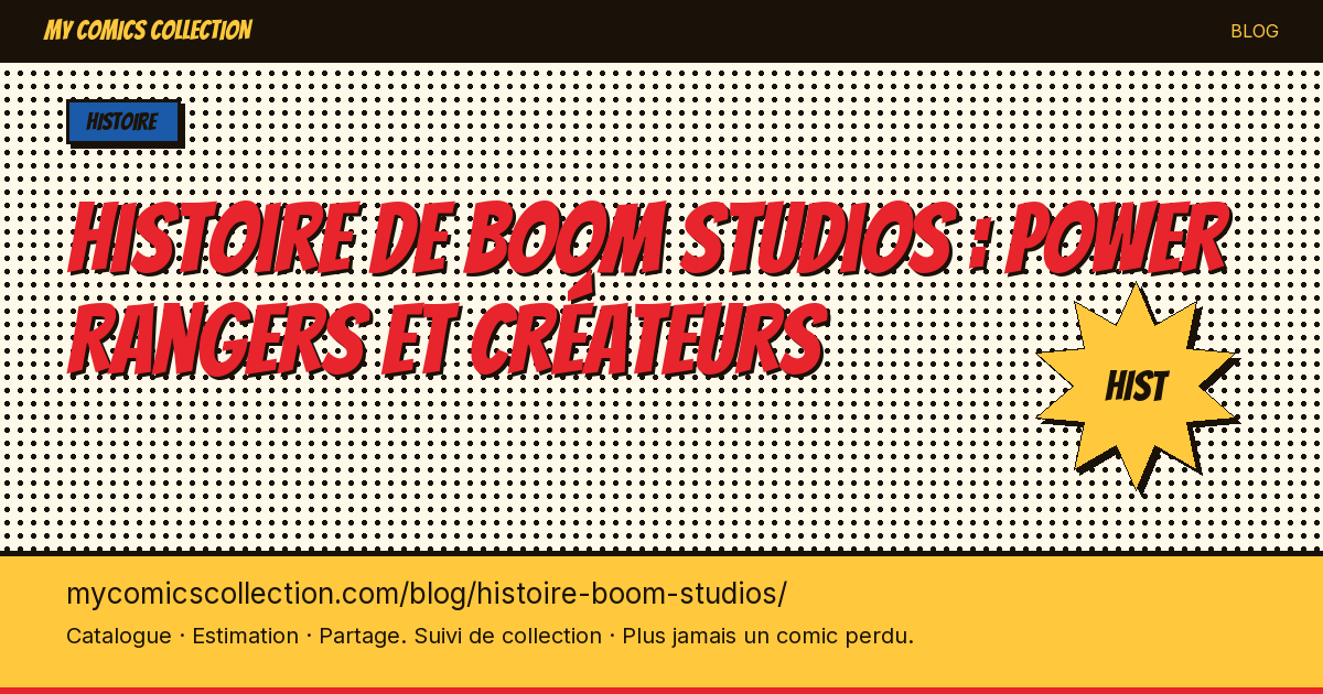 Histoire de Boom Studios : Power Rangers et créateurs — illustration article