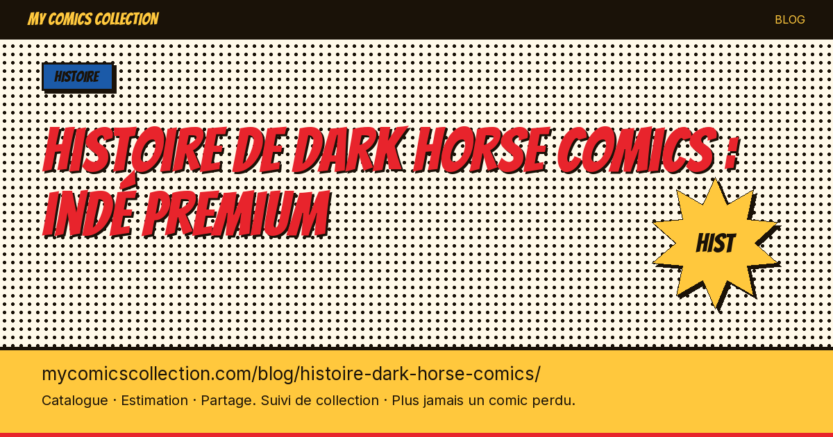 Histoire de Dark Horse Comics : indé premium — illustration article