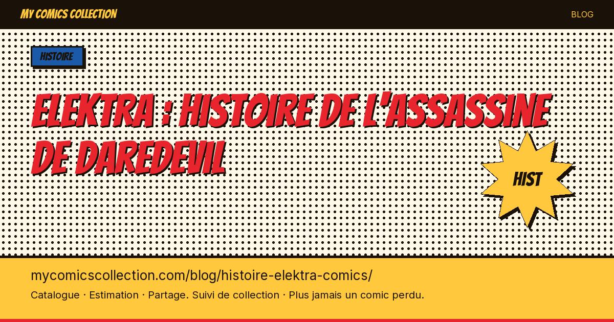 Elektra : histoire de l'assassine de Daredevil — illustration article