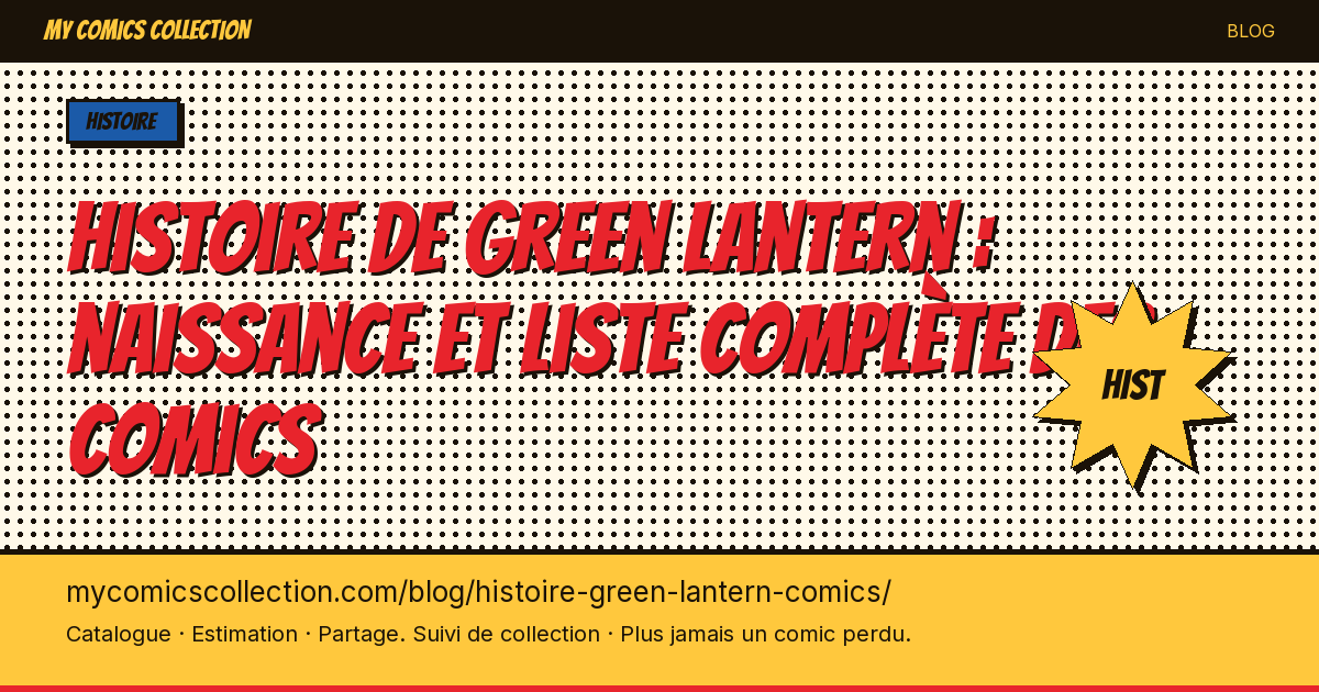 Histoire de Green Lantern : naissance et liste complète des comics — illustration article