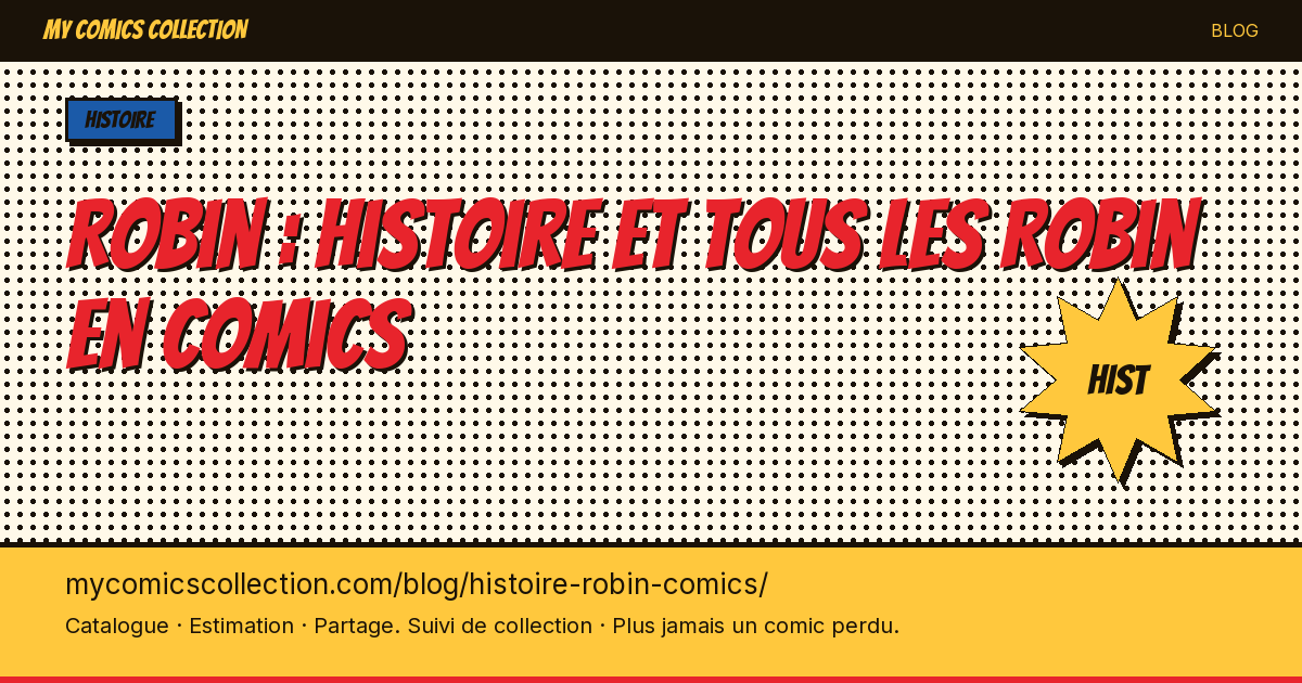 Robin : histoire et tous les Robin en comics — illustration article