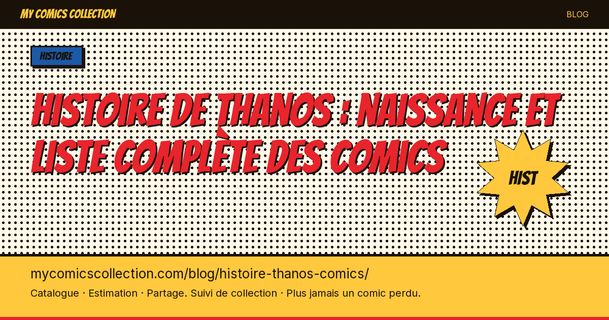 Histoire de Thanos en comics — illustration article