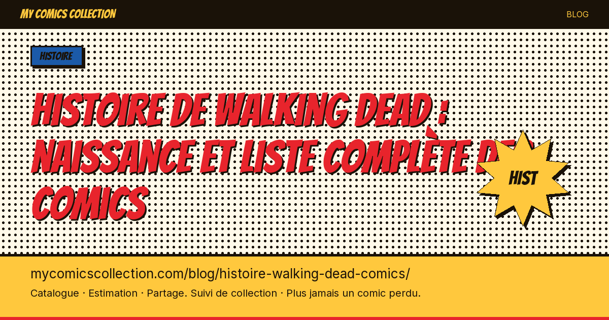 Histoire de Walking Dead en comics — illustration article