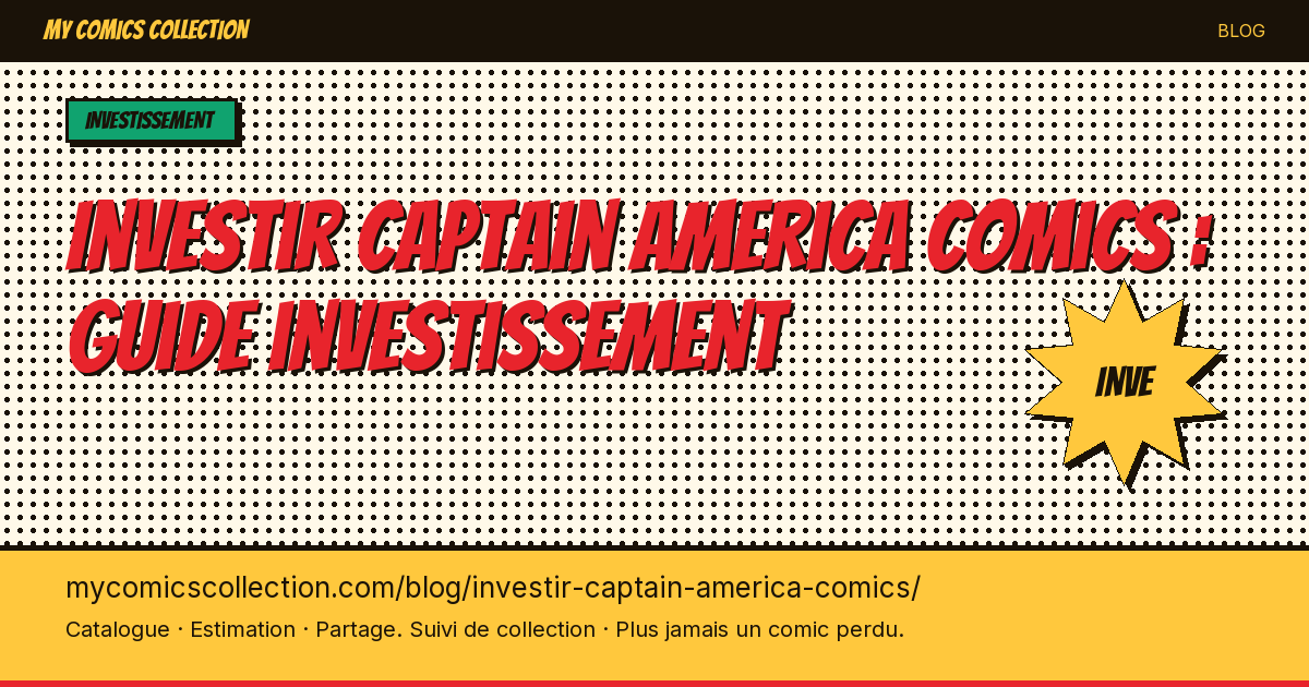 Investir dans les comics Captain America — illustration article