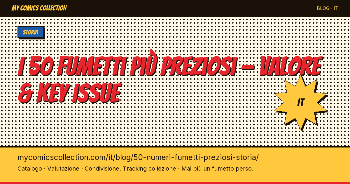 I 50 numeri di fumetti più preziosi della storia — illustrazione articolo