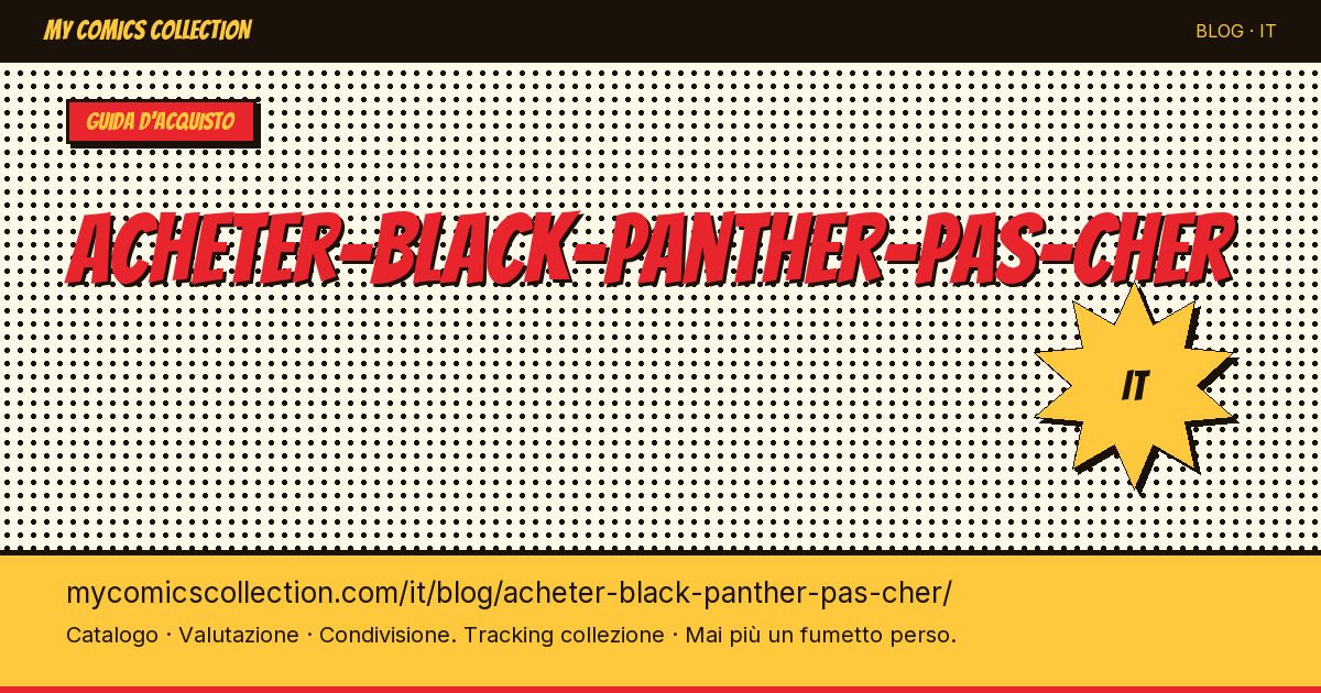 Comprare Black Panther al miglior prezzo — illustrazione articolo