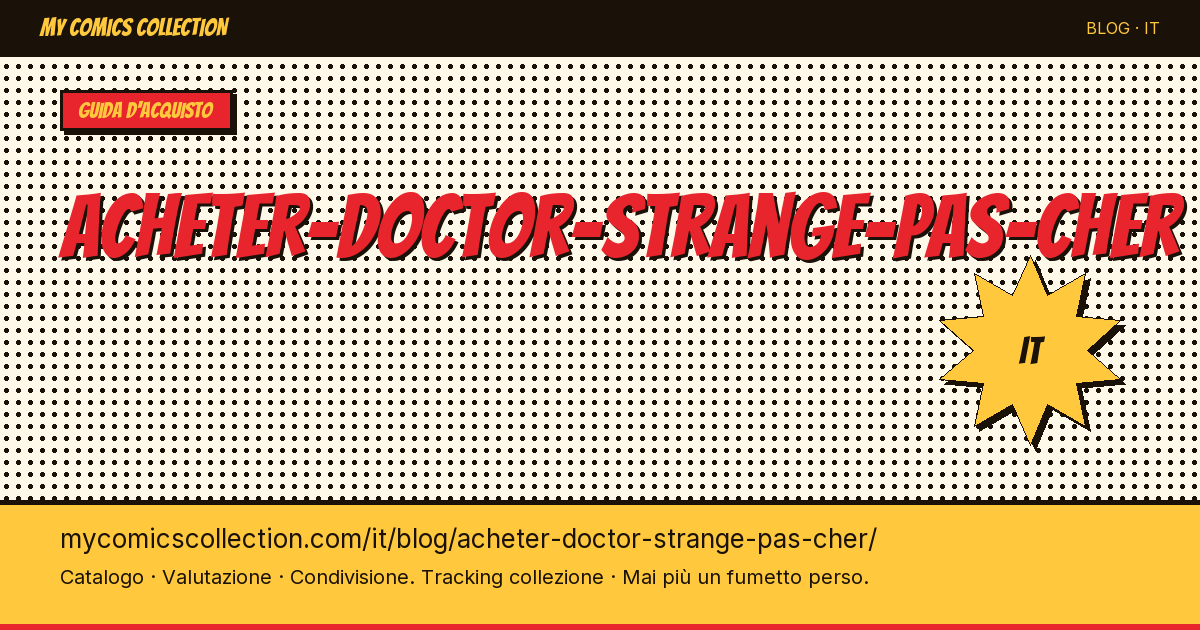 Comprare Doctor Strange a Poco Prezzo — illustrazione articolo