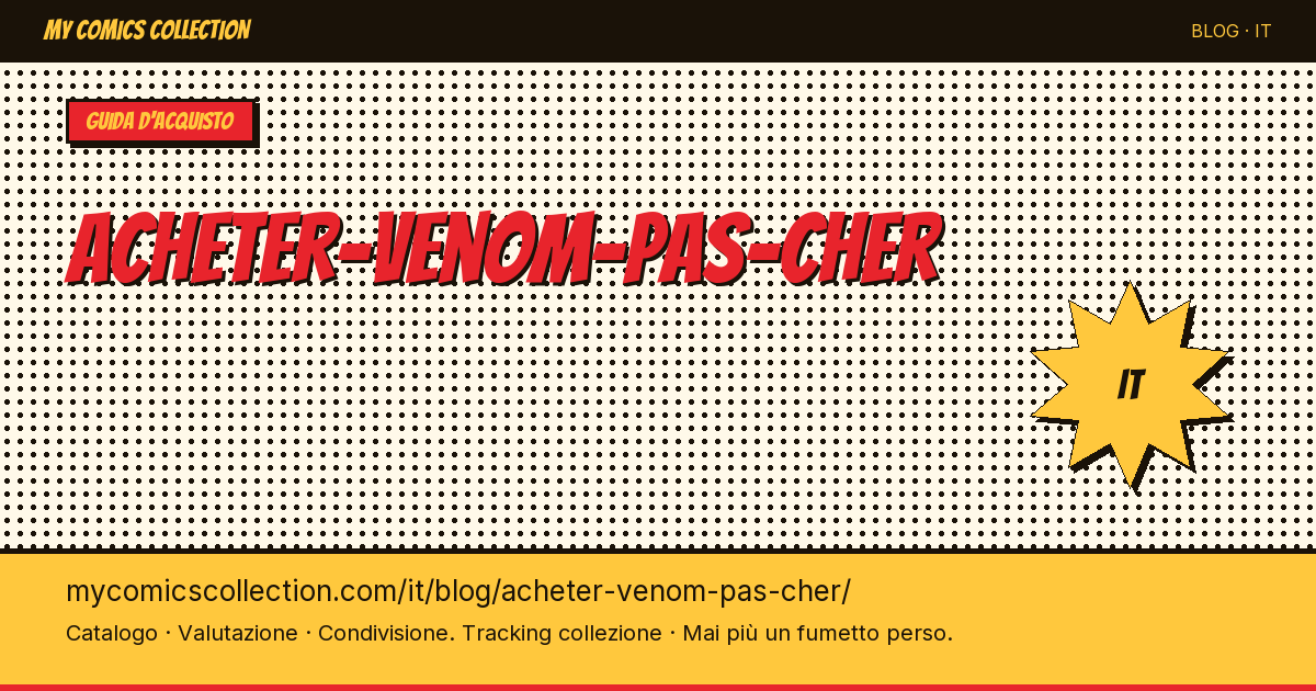 Comprare Venom a poco prezzo — illustrazione articolo