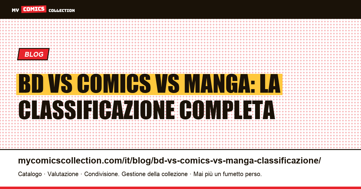 BD vs comics vs manga: come classificarli, illustrazione articolo