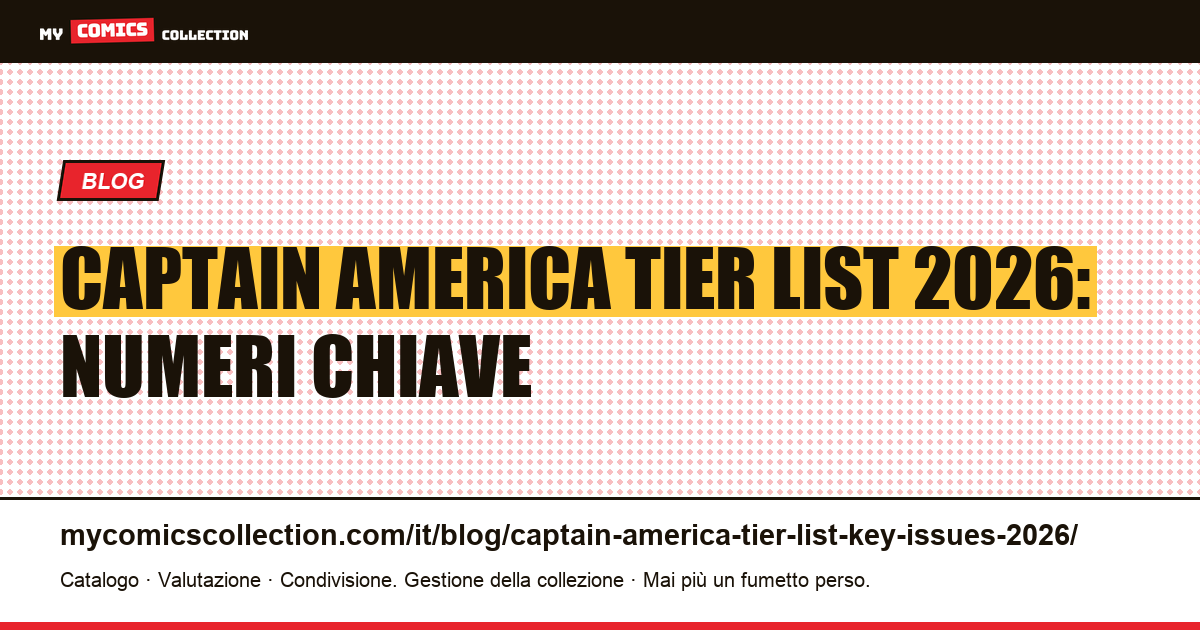 Captain America Tier List 2026: i Numeri Chiave da Collezionare, illustrazione articolo