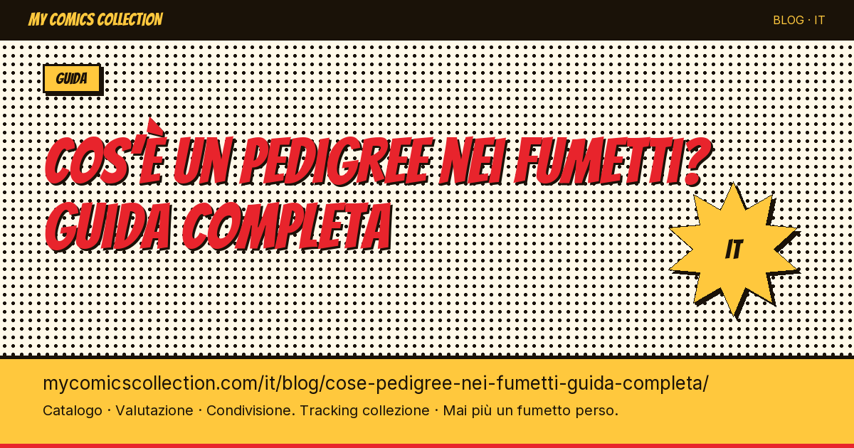Cos’è un pedigree nei fumetti? Guida completa — illustrazione articolo
