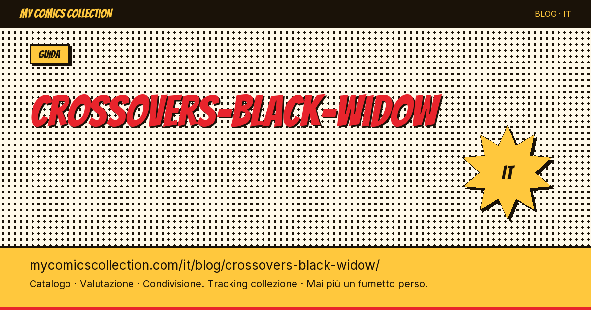 Crossover Black Widow — illustrazione articolo