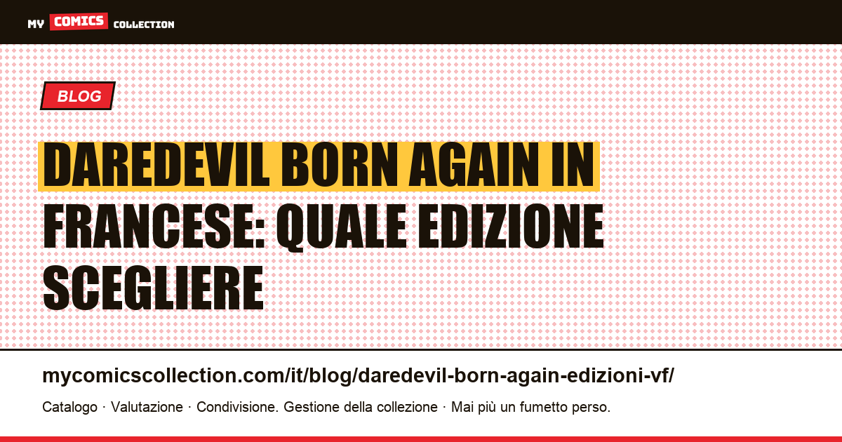 Born Again in francese: tutte le edizioni, illustrazione articolo